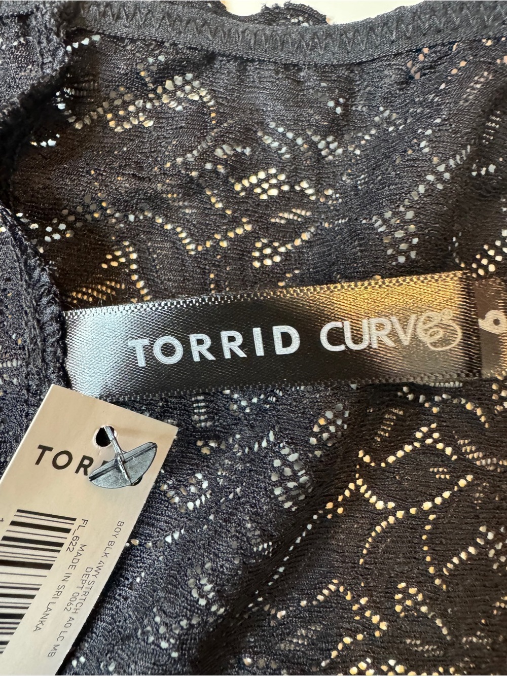 Torrid Curve Mid-Rise Black Floral Lace Boyshort Panty Size 6 NWT Plus Size - Picture 11 of 12